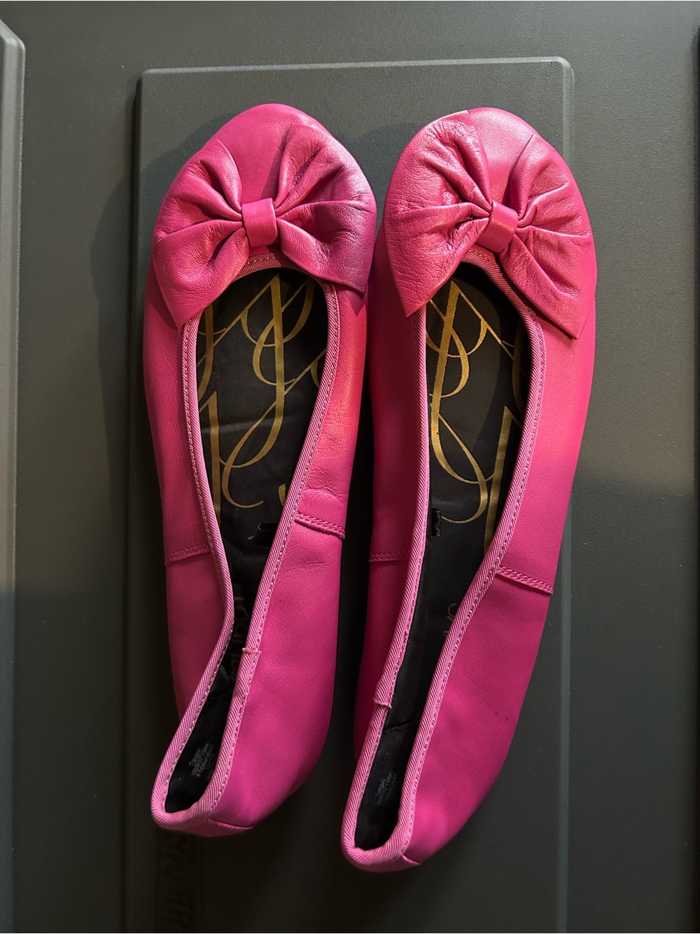 Sam & Libby Pink Bow Ballet Flats
